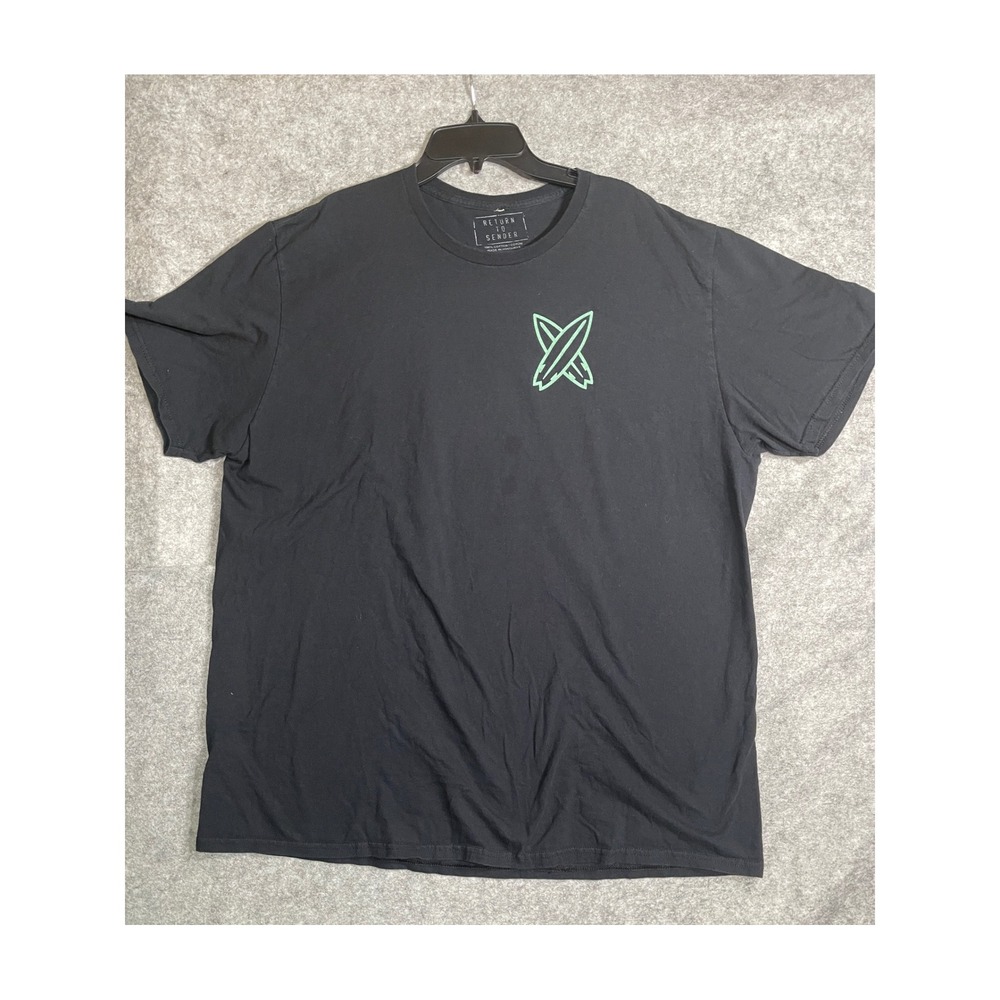 Return To Sender California Skeleton Beach Graphic T-Shirt Mens XXL Black Surf